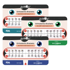  Dental Orthodontic Metal Brackets Braces Mini Roth MBT 022/018 Hooks 345 - Picture 1 of 23