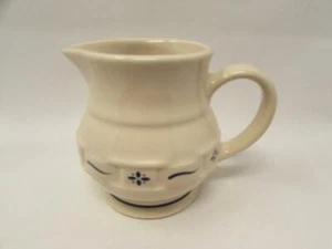 Woven Traditions Classic Blue by Longaberger Creamer Embossed Weave Blue Flowers - Picture 1 of 2