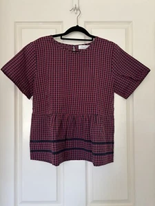 SKIN AND THREADS Womens Gingham Check Cotton Top Size 1 - Picture 1 of 6