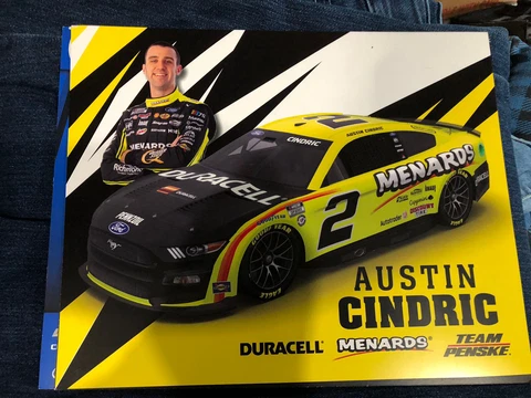 2023 AUSTIN CINDRIC “DURACELL” #2 NASCAR CUP POSTCARD Cover