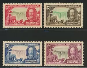 SO. RHODESIA 33-36 MINT LH F-VF KGV 1935 SILVER JUBILEE - Picture 1 of 1