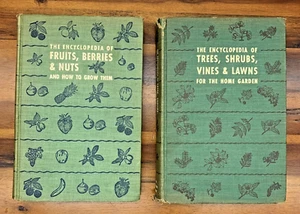 2 Vintage The Encyclopedia of Fruits Berries Nuts and Trees Shrubs Vines Lawns - Picture 1 of 24