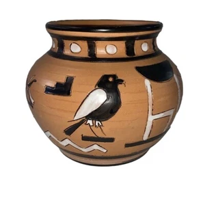 Vaso in terracotta stile egiziano Made in Italy decorazione casa tavolo - Foto 1 di 13