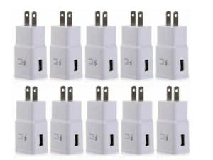 10x White Wall Charger Adaptive Fast Rapid Charging Plug For Samsung LG Phones - Picture 1 of 1