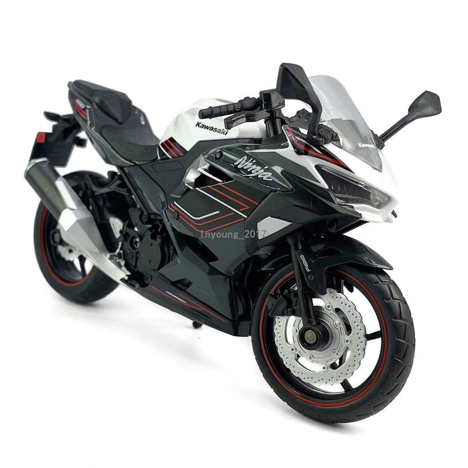 1/12 Kawasaki Ninja 400 Motorcycle Model Diecast Toy Car Toys for Boys Kid Black - Image 1 of 4