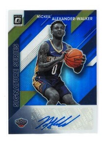 Nickeil Alexander-Walker 2019-20 Panini Donruss Optic Signature Blue /25 Auto