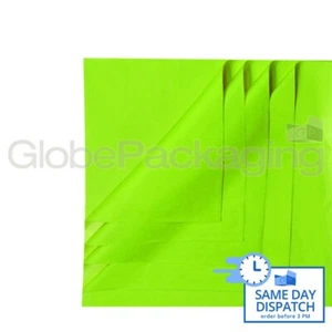 100 SHEETS OF LIME GREEN ACID FREE TISSUE PAPER 375mm x 500mm, 18gsm *QUALITY* - Picture 1 of 5