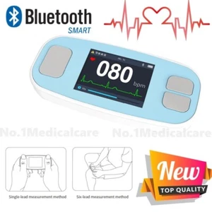 PM20 Portable ECG Machine New Rechargeable 1/6 Lead EKG, Bluetooth - Picture 1 of 7