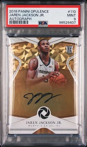 2018 Panini Opulence Jaren Jackson Jr Rookie Auto /79 RC Grizzlies PSA 9 - Picture 1 of 2
