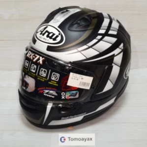 Arai RX-7X PLANET Full Face Helmet Flat Black Yamashiro L 59-60 From Japan USED - Picture 1 of 20