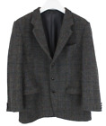 Harris Tweed Blazer Homme XL Laine Doublé Cran Revers Simple Boutonnière
