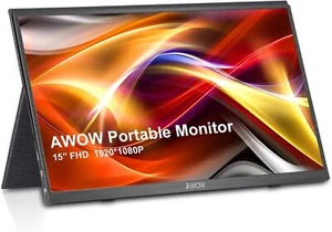 AWOW CreaPlay E6 Portable Monitor 15.6" FHD 1920x1080 HDMI USB-C Lautsprecher - Afbeelding 1 van 7