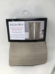 Achim Home Furnishings Rod Pocket Single Panel with Attached Valance All-In-One - Picture 1 of 6