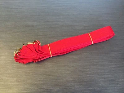 AWARDSMITH 10x Cordini Nastri Medaglia Rossa di Qualità con Clip Oro. larghezza 22 mm