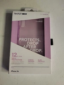Tech 21 iPhone XR Phone Case 6.1" Orchid Pink Purple Evocheck 2018 And Invisishi - Picture 1 of 7