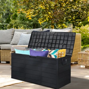 75gal 280L Outdoor Garden Plastic Storage Deck Box Chest Tools,Lockable Seat - Picture 1 of 17