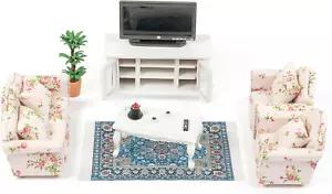 Miniature Dollhouse Furniture 1 12 Scale - Wooden Dollhouse Furniture Set for Do - Picture 1 of 14