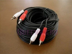 75Ft 2 RCA Male to 2 RCA Male Audio Patch Cord Cable TV Stereo Receiver 75'Ft - Picture 1 of 1
