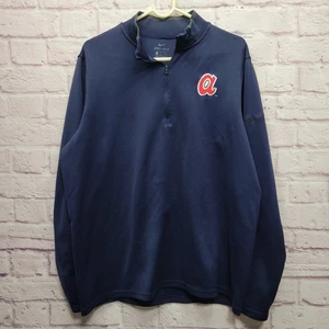 Nike Dri FIT Atlanta Braves Sudaderas Para Hombres L Cuarto Cremallera Pullover Ropa Activa - Imagen 1 de 9