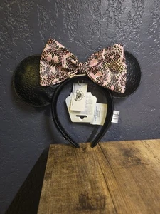 Disney Parks Loungefly Animal Print Minnie Mouse Bow Ears Headband One Size NWT - Picture 1 of 3