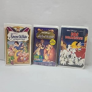 Rare Walt Disney VHS Tapes Lot Of 3 Masterpiece Collection + Classics Free Ship - Picture 1 of 9