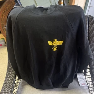 VTG London Ravens American Football Club Sweatshirt Black Large RARE COLLECTIBLE - Picture 1 of 9