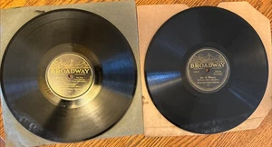 Hollywood Dance Orchestra 78rpm Single 10-inch Broadway Records #1110 & 1146 VG+ - Picture 1 of 10