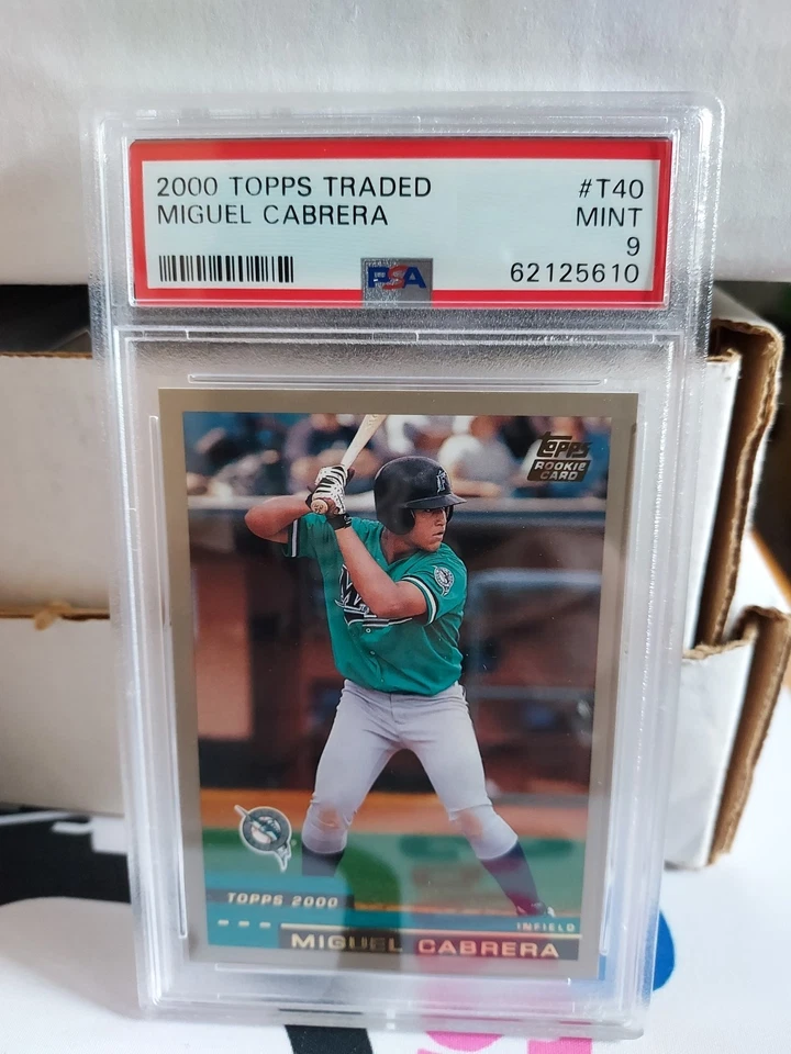 2000 Topps Traded #T40 Miguel Cabrera RC Rookie PSA 9 MINT HOF Triple Crown - Image 1 of 1