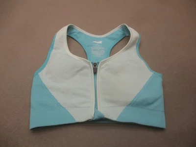 Sujetador deportivo AVIA talla XL para mujer forrado azul inalámbrico cremallera frontal corredor trasero gimnasio 10H Foto 1 de 4