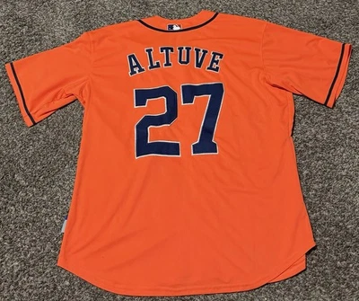 Camiseta deportiva base alternativa fresca naranja majestuosa de los Houston Astros Jose Altuve XL cosida Foto 1 de 2