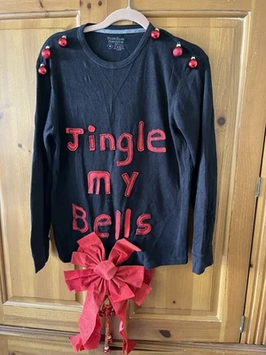 Suéter Feo Navidad Hombre Negro Mediano Fiesta Manga Larga Foto 1 de 3