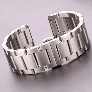 Cinturino orologio da polso 22 mm Oyster acciaio inox spazzolato bracciale metallo NUOVO - Foto 1 di 4