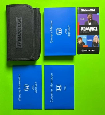 Honda Odyssey 2026 conjunto manual del propietario de fábrica y estuche *OEM* Foto 1 de 4