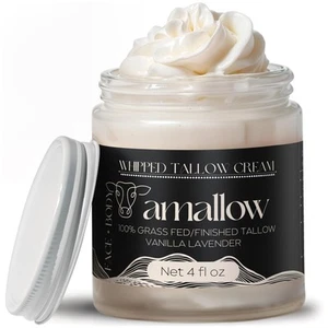 100% Grass Fed Beef Tallow for Skin Care - Face + Body - Whipped Moisturizer ... - Picture 1 of 7