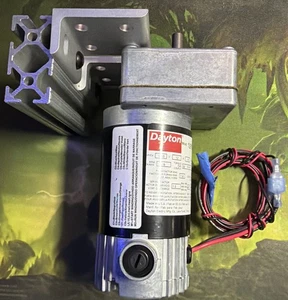 Dayton 1LPV7A DC Gearmotor Parallel, 12V DC, TENV, 9 RPM, 50 in-lb Max Torque - Picture 1 of 9