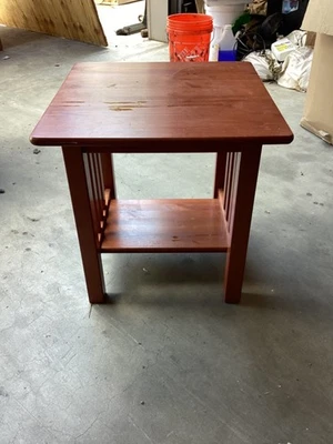 Mission Style End Table, Side Table 21” x 21” x 21” Minor Flaws - Image 1 of 4