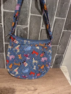 Vera Bradley BARK PARK Trio Zip Hipster Crossbody Bag Purse Blue New Dogs V494 - Picture 1 of 3