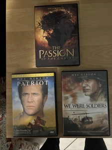 Passion Of The Christ, Patriot, We Were Soldiers. Mel Gibson DVD Lot, Like New - Picture 1 of 3