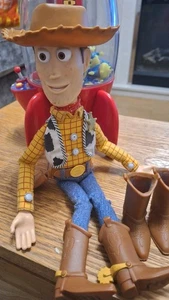 Disney Store Toy Story Woody Pull String 16” (extra boots) Talking Character - Picture 1 of 6