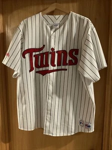 New Minnesota Twins Pinstriped Majestic Baseball Jersey MLB 2XL - Picture 1 of 7