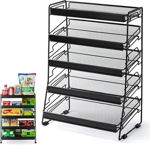 5 Tier Snack Organizer Candy Display Rack for Countertop Snack Rack Portable Chi - Picture 1 of 6
