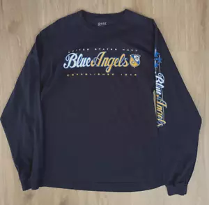 United States Navy Blue Angels Size Large Long Sleeve T Shirt - Picture 1 of 7