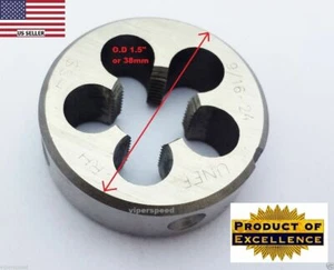 Leuchtturm Qualitätswerkzeuge® 9/16-24 RH HSS Rundgewinde Schneideisen 1-1/2" Außendurchmesser Büchsenmacher - Bild 1 von 3