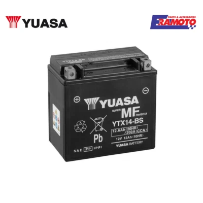BATTERIA YUASA YTX14-BS ATTIVATA PER TRIUMPH DAYTONA 955 SPRINT 955 Foto 1 de 4