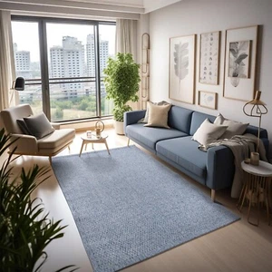 Modern Blue Indoor/Outdoor Rug | Weather-Resistant & Durable | Power Loomed - Picture 1 of 3