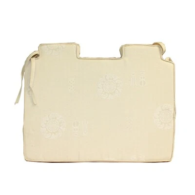 A3 Oriental Light Cream Beige Fok Fabric Rectangular Seat Cushion Pad ws608 - Image 1 of 4