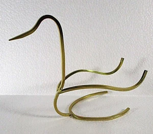 SIMON KOPS WIS/IL ARTIST MINIMALIST BRASS ABSTRACT SCULPTURE OF A SWAN, MINT - Picture 1 of 3