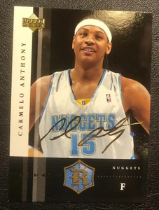 Carmelo Anthony Upper Deck Rookie Rivals 2004 Gold Signature #16 RC Insert Card - Picture 1 of 2
