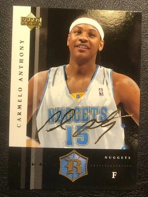Carmelo Anthony Upper Deck Rookie Rivals 2004 Gold Signature #16 RC Insert Card - Image 1 of 2