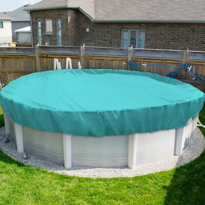 Round Winter Pool Cover Safety Heavy Duty Above Ground Swimming Cover Turquoise - Image 1 of 4